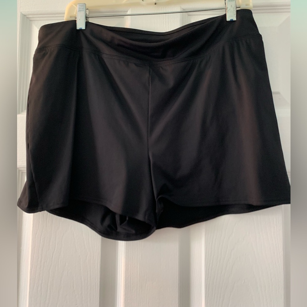 Lands End Black Swim Skirt Size 14